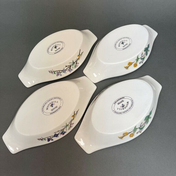 Woodhill Citation Au Gratin Augratin Bakeware Floral 8 1/2" Lot of 4 - Picture 5 of 6